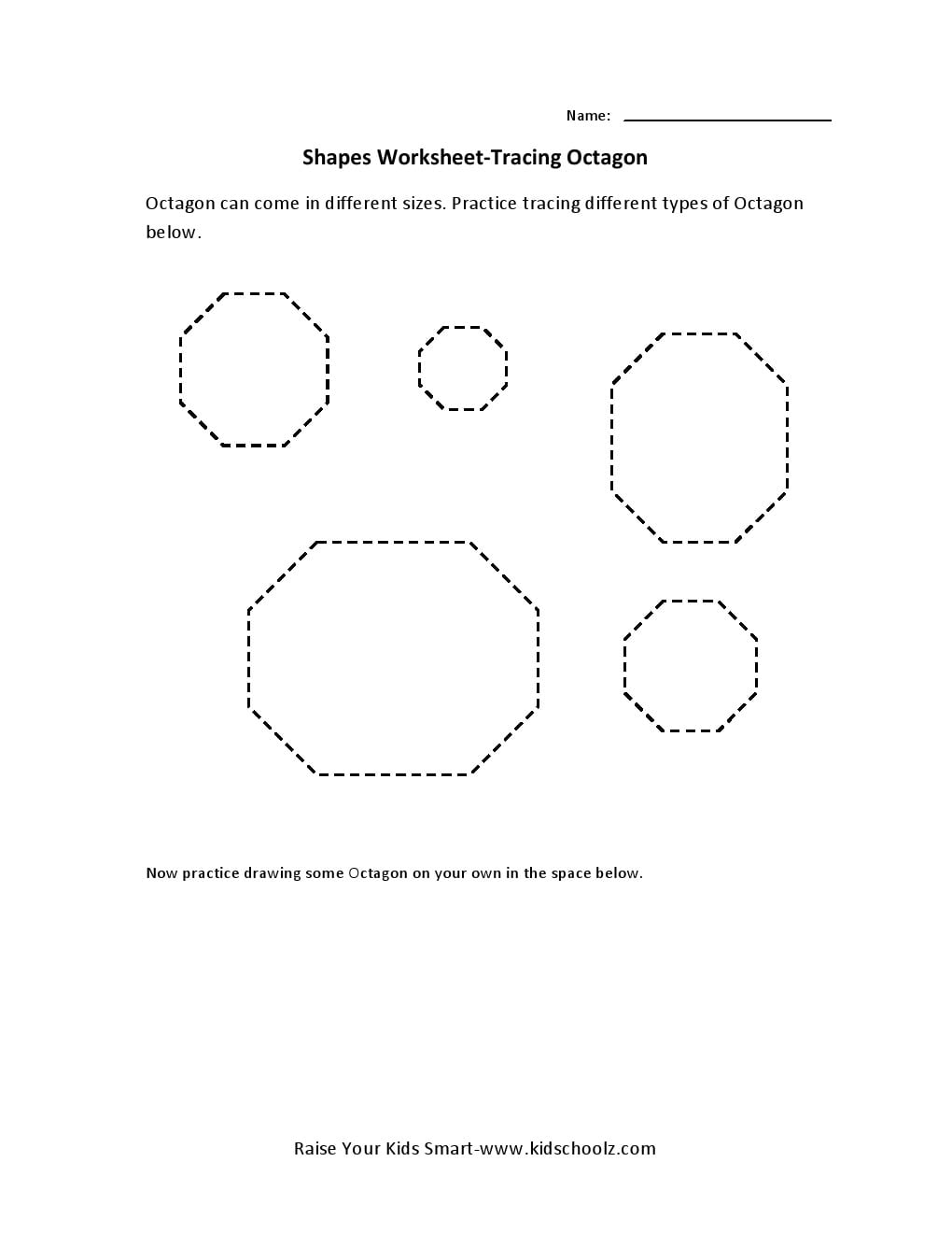 12 Best Images Of Octagon Shape Printable Worksheet