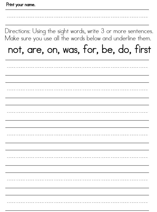 1st Grade Sight Words Worksheets The Best Worksheets Image