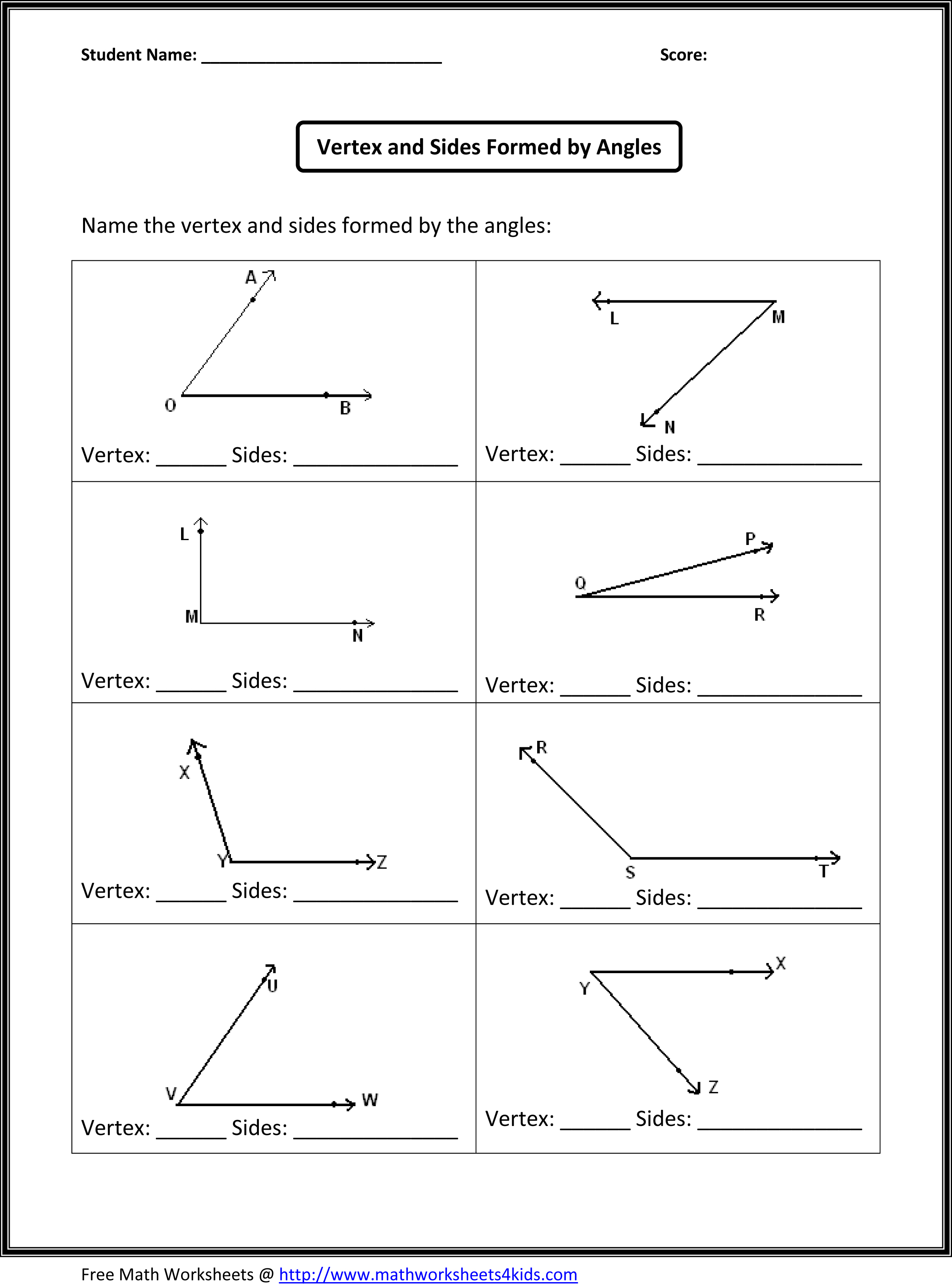 4th Grade Math Worksheets Angles The Best Worksheets Image