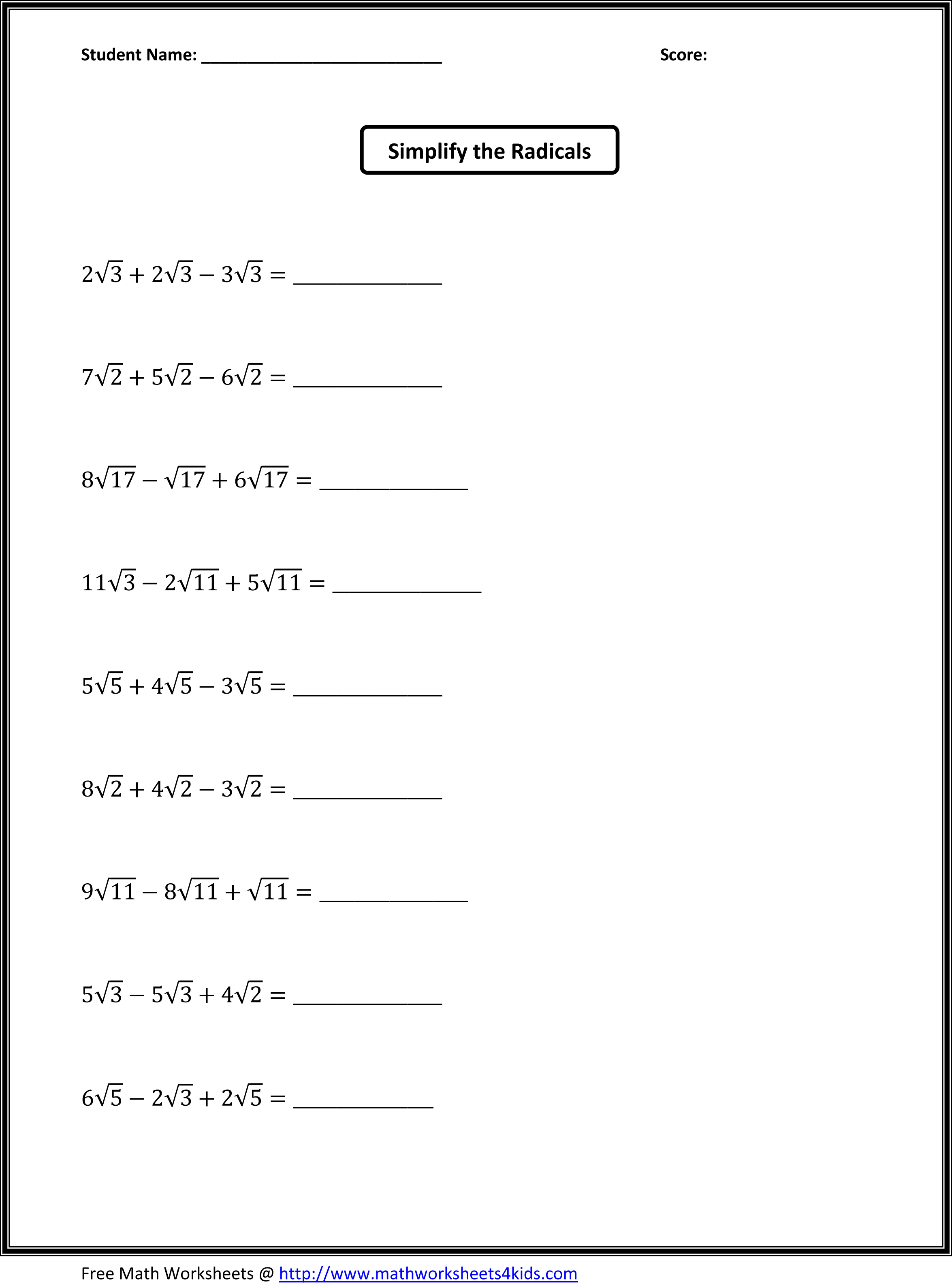 7 Grade Math Worksheets Printable Free 332391