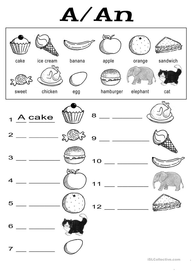 A And An Worksheet The Best Worksheets Image Collection