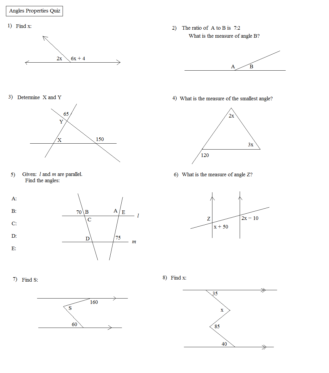Angle Properties Worksheet The Best Worksheets Image Collection
