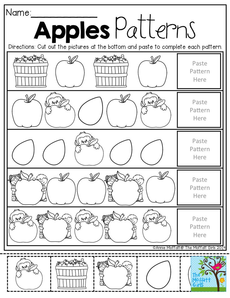 Apple Patterning Sheet  Students Catch On To Patterns Much Easier