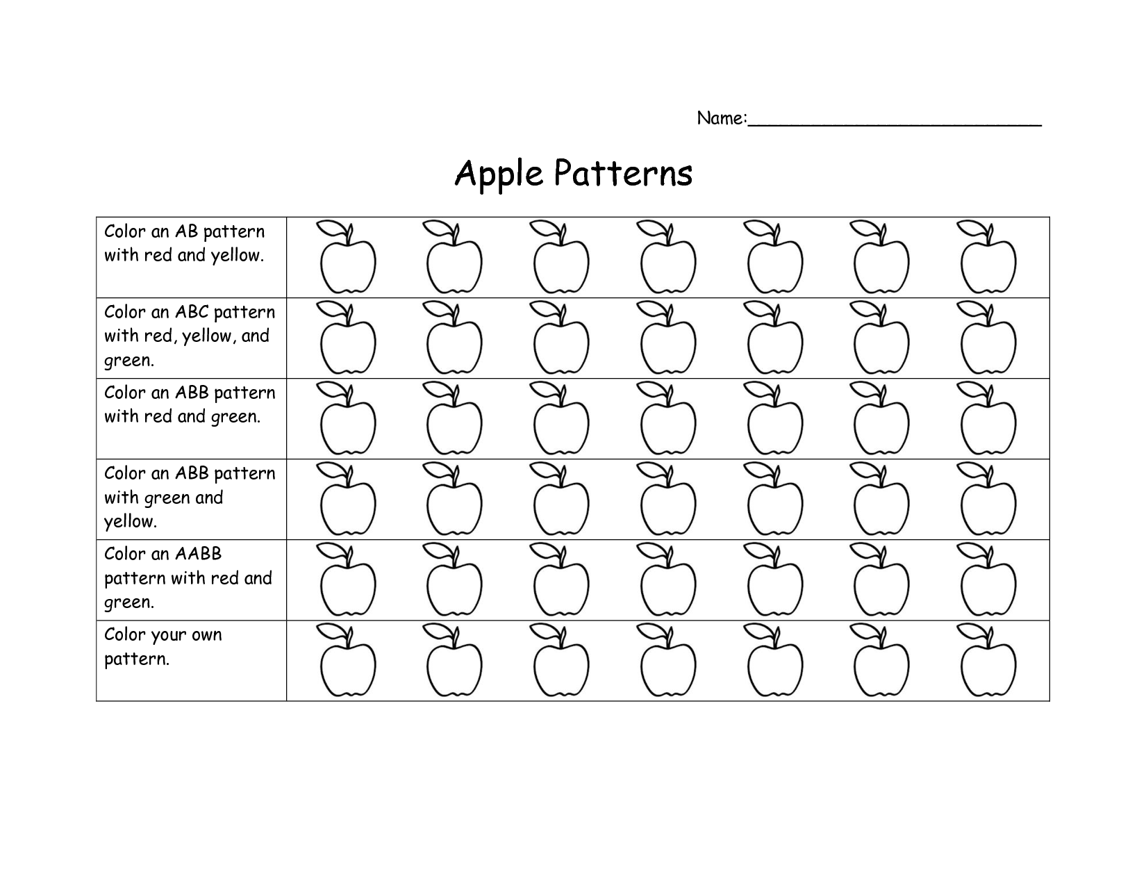 Apple Worksheets For Kindergarten Math Worksheet Week Jam Packed
