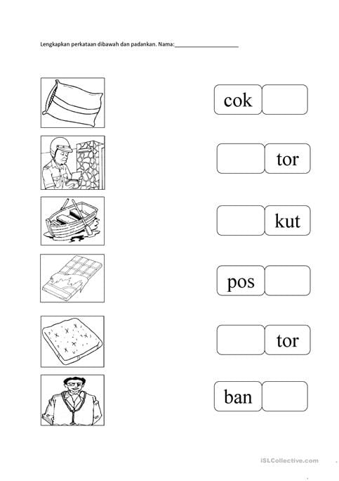 Bahasa Melayu Worksheet For Kindergarten 141546
