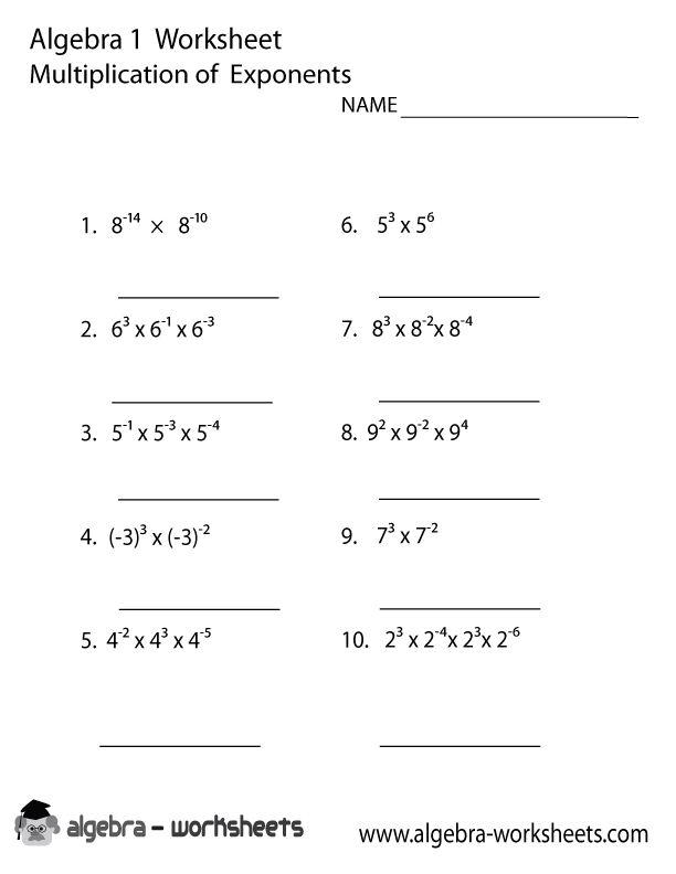Beautiful Free Printable Algebra 1 Worksheets Inspiration