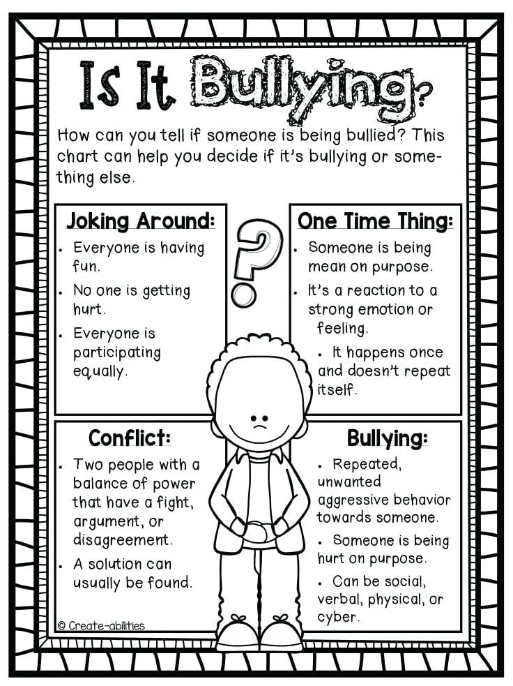 Anti Bullying Worksheets For Elementary