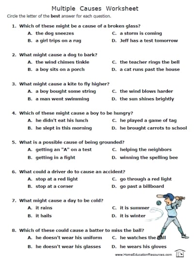 Cause And Effect Worksheets For 5th Grade 69947