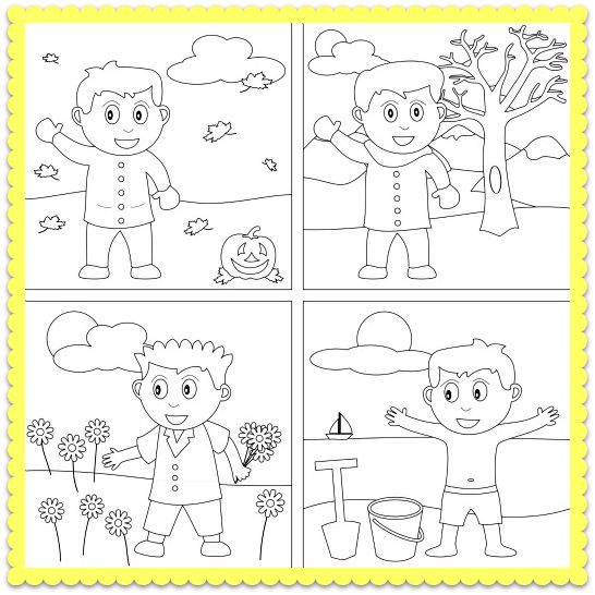 Collection Of 4 Seasons Worksheets For Preschool