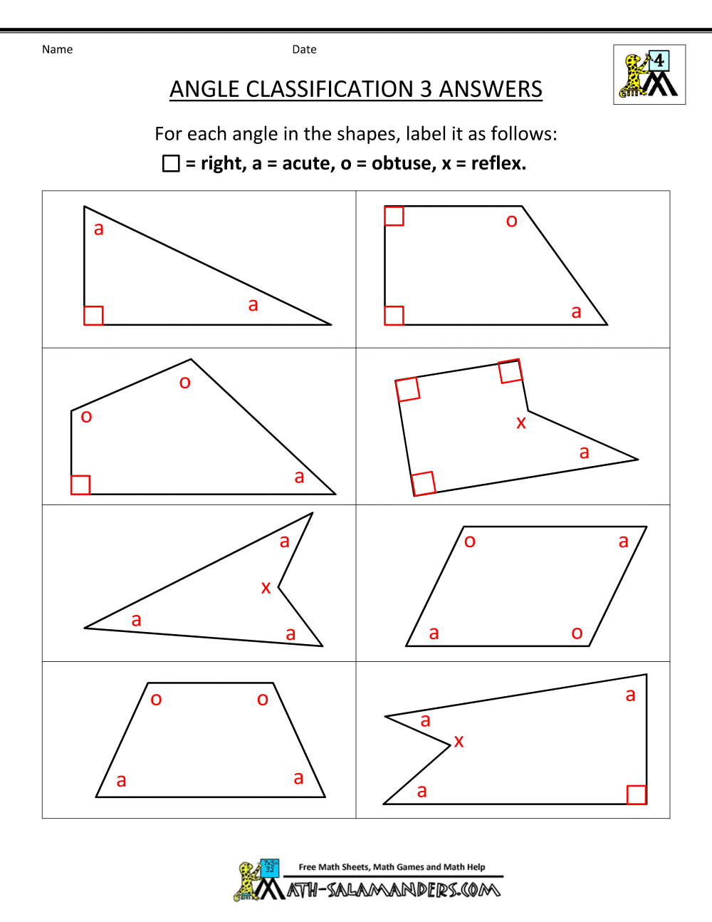 Collection Of 5th Grade Math Worksheets Measuring Angles