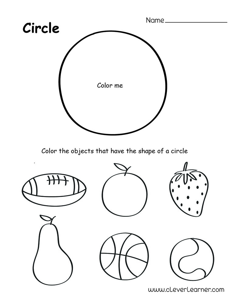 Collection Of Circle Shape Worksheets For Preschool