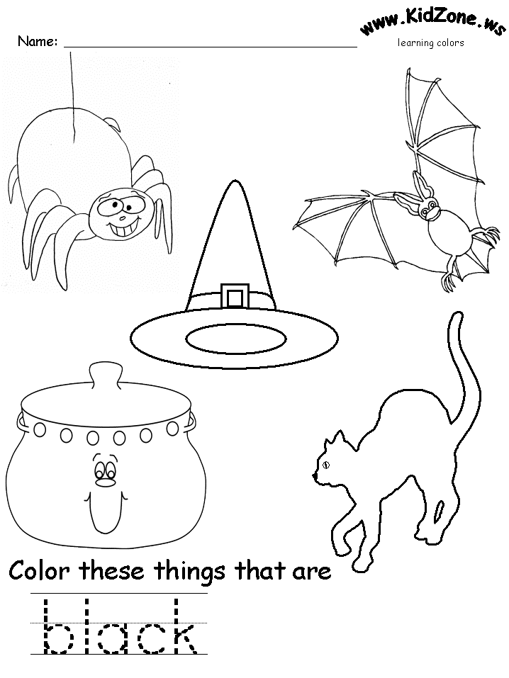 Collection Of Color Black Worksheets For Preschoolers