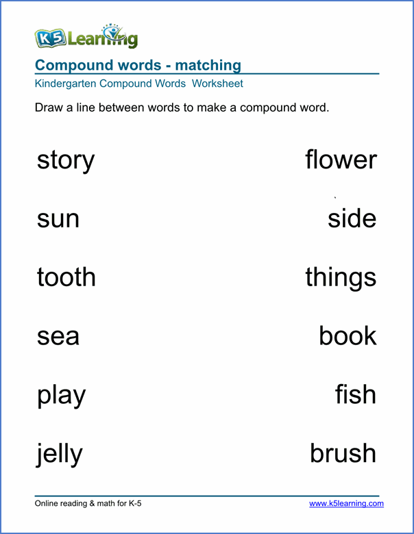 Collection Of Compound Word Worksheets 4th Grade