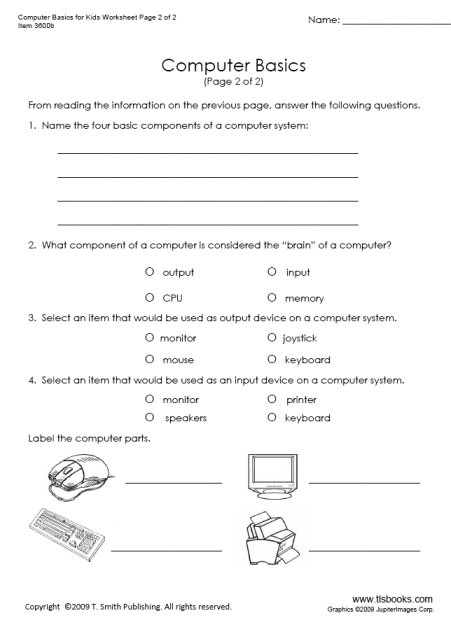 Collection Of Computer Worksheets For Kindergarten Pdf