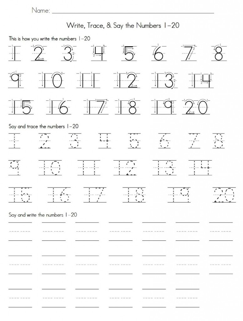Collection Of Counting 1 To 20 Worksheets For Kindergarten