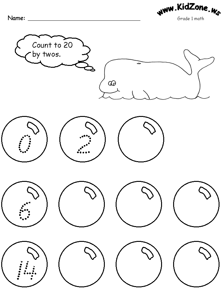Collection Of Counting By 2 S Worksheets For Kindergarten