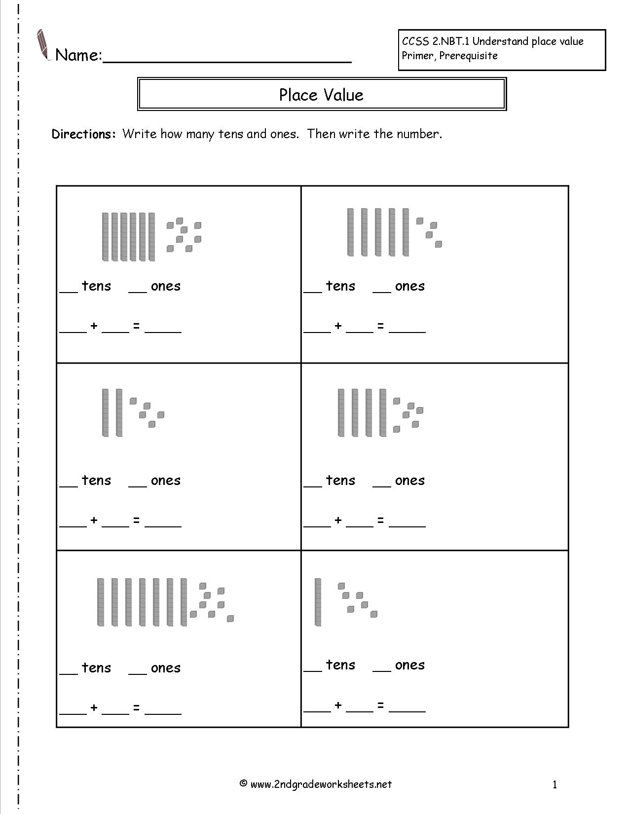 Collection Of Free Math Worksheets Grade 2 Place Value