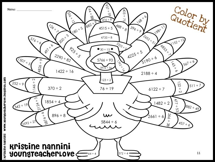 Collection Of Free Thanksgiving Math Worksheets Grade 3