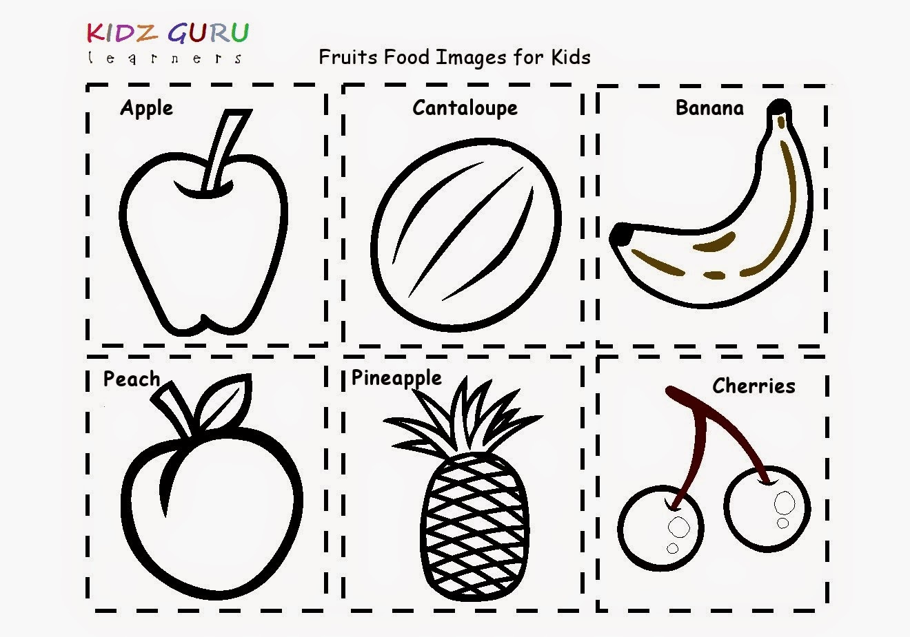 Collection Of Fruits Worksheets For Kindergarten Pdf