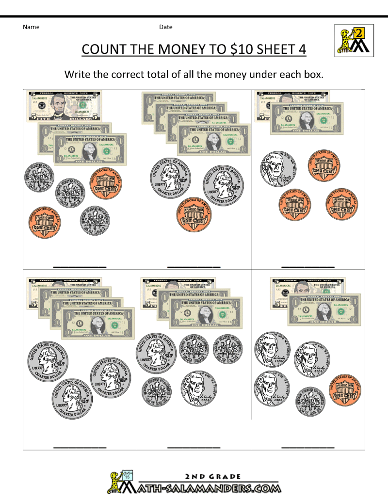 Collection Of Math Money Worksheets Printable