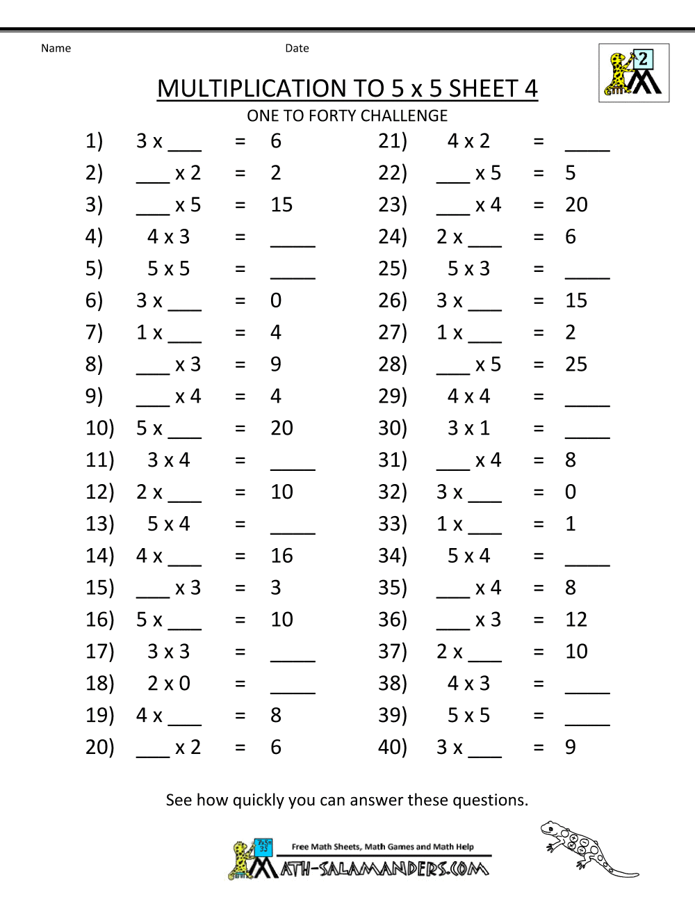 Collection Of Math Multiplication And Division Worksheets Grade 4