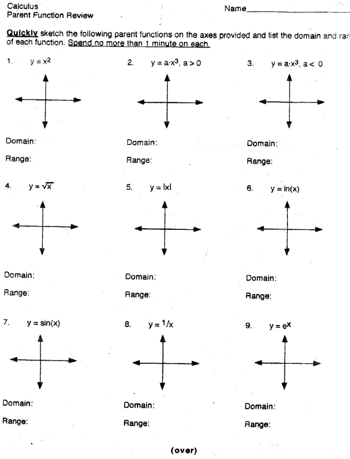 Collection Of Math Worksheets For Pre Calculus