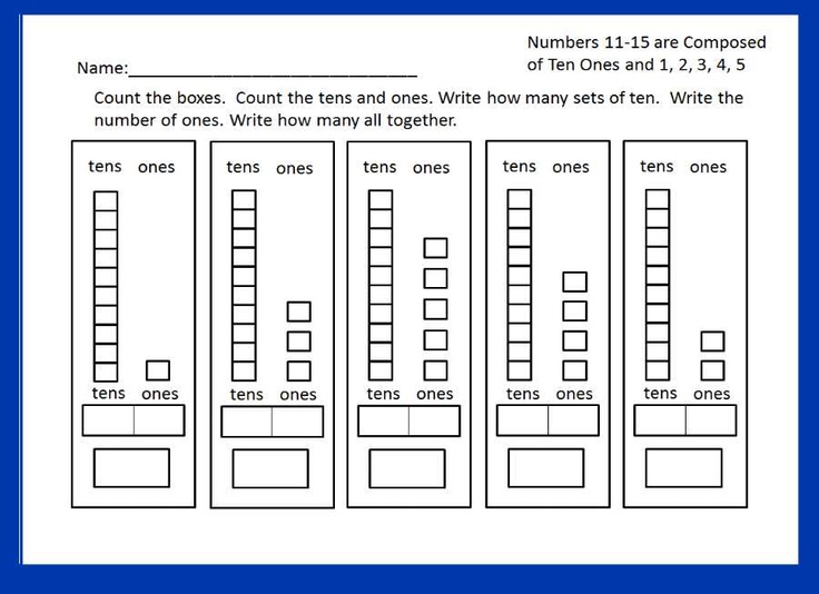 Collection Of Mathematics Worksheets Tens And Ones