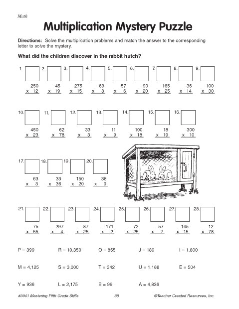 Collection Of Multiplication Worksheets Puzzles Free