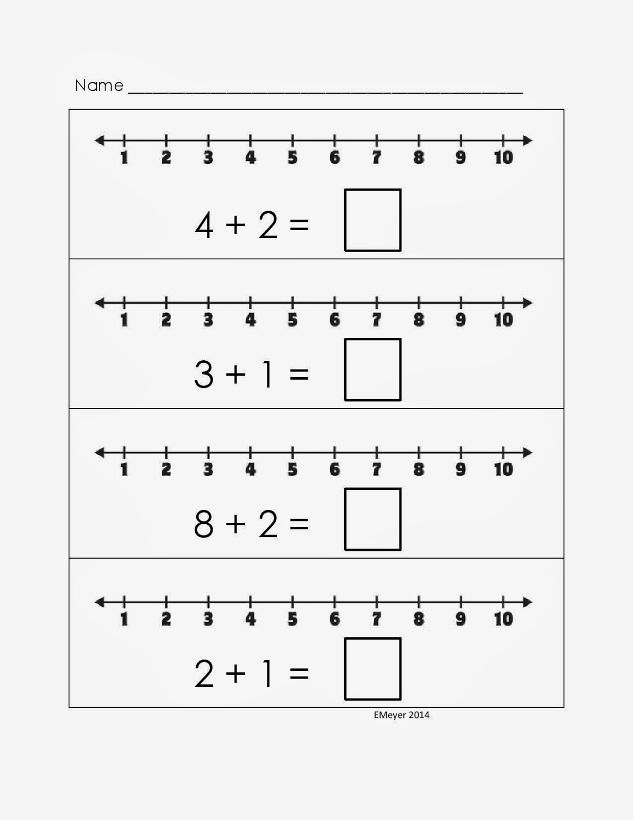 Collection Of Number Line Worksheets Ks1