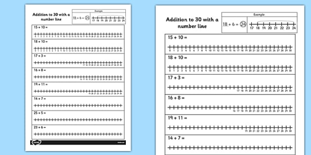 Collection Of Number Line Worksheets Ks1