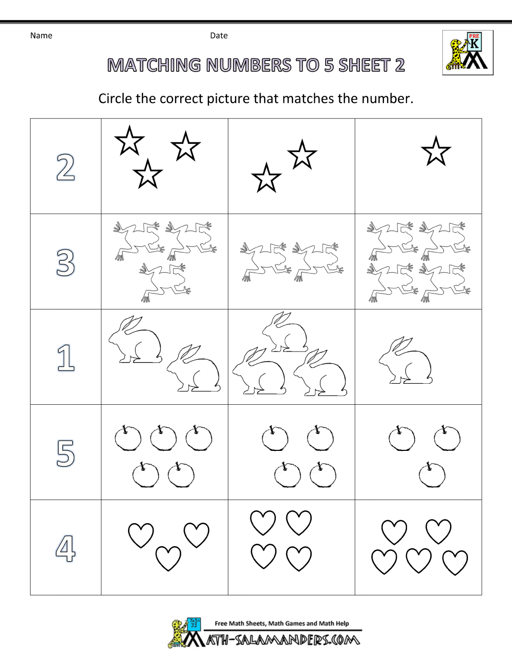 Collection Of Numbers Worksheets For Pre K
