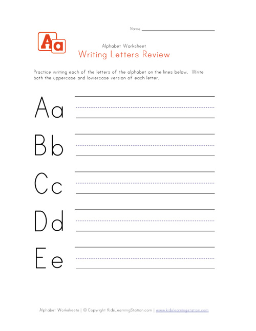Collection Of Practice Writing Letters Worksheets For Preschool