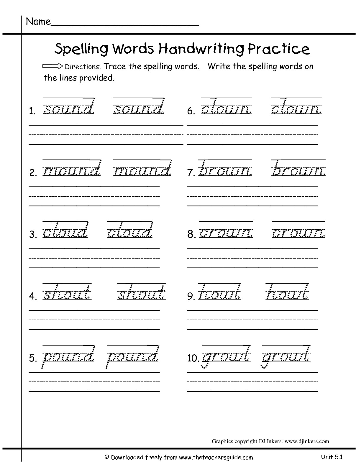 Collection Of Printable Handwriting Worksheets 2nd Grade