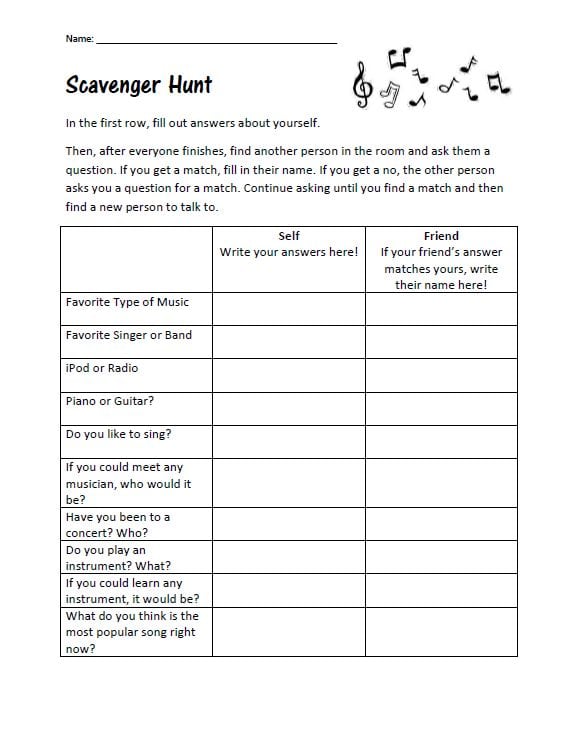 Collection Of Solutions Music Appreciation Worksheets For Format