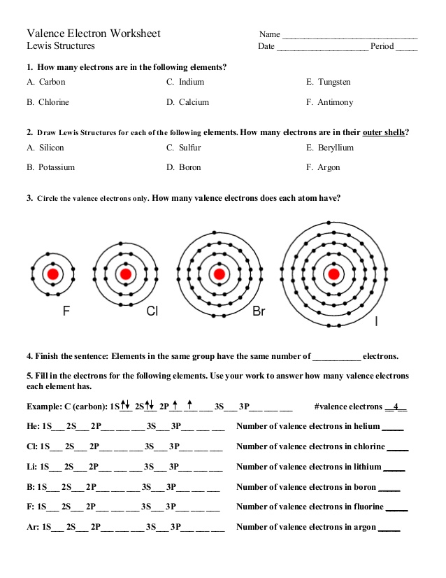 Collection Of Valence Electrons Worksheet With Answers