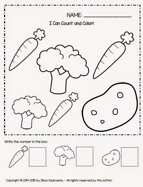 Collection Of Vegetables Kindergarten Worksheet