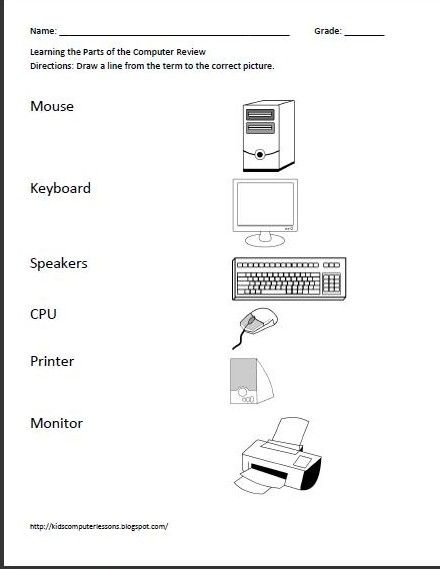 Computer Science Worksheets For Kindergarten 1429912