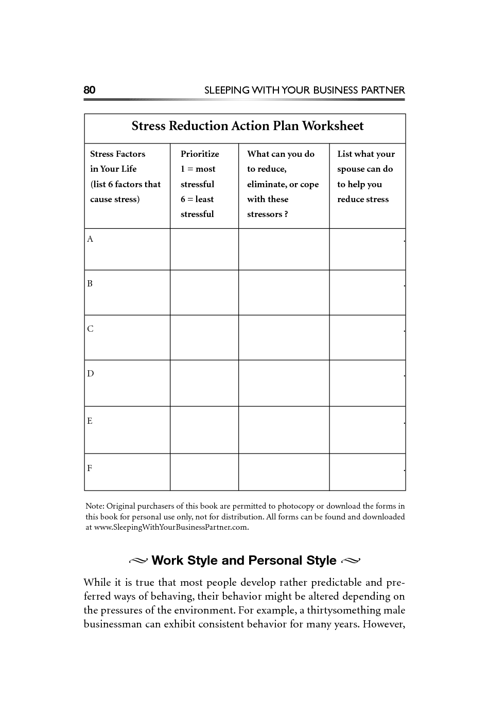Coping With Stress Worksheets