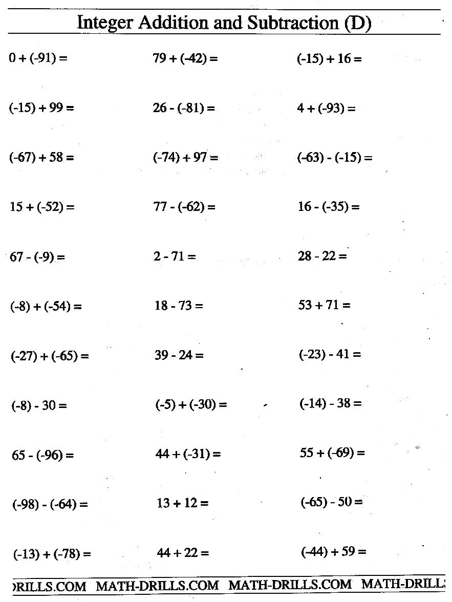 Dividingtegers Worksheet 7th Grade Math Worksheets Multiplying And
