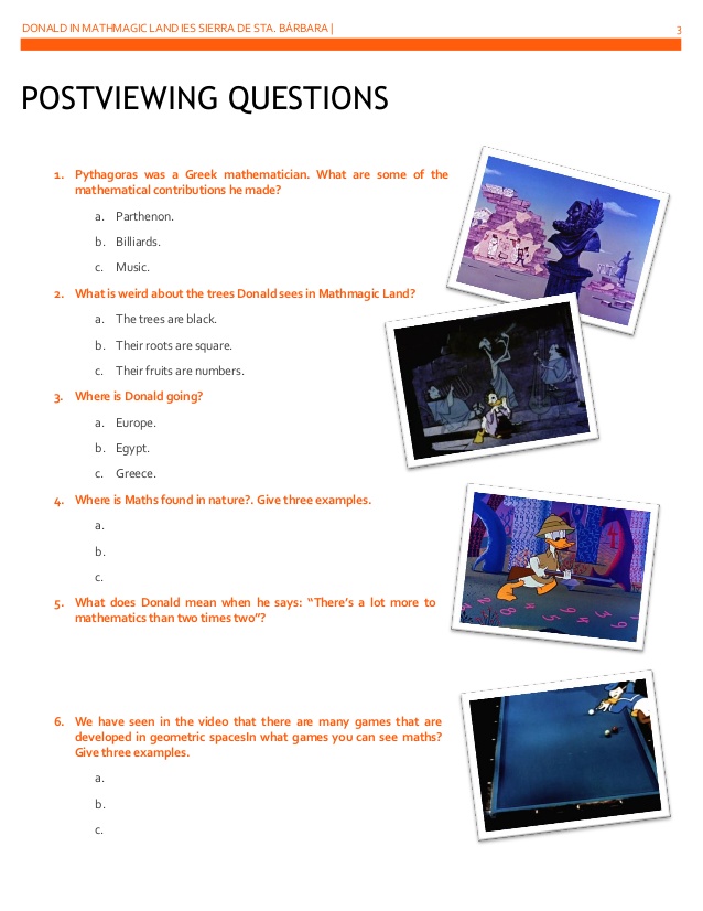 Donald In Mathmagic Land Worksheet Image Collections