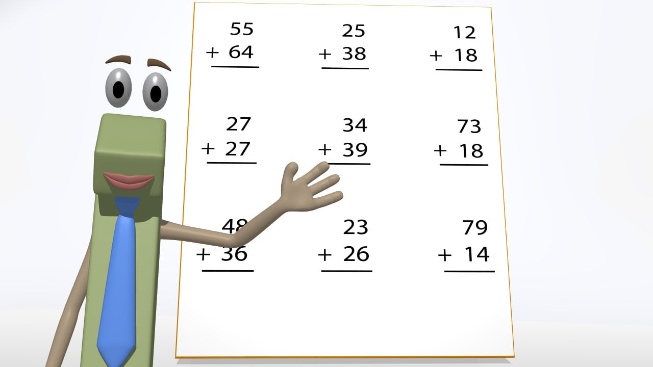 Double Digit Addition Worksheet For 1st And 2nd Grade Kids