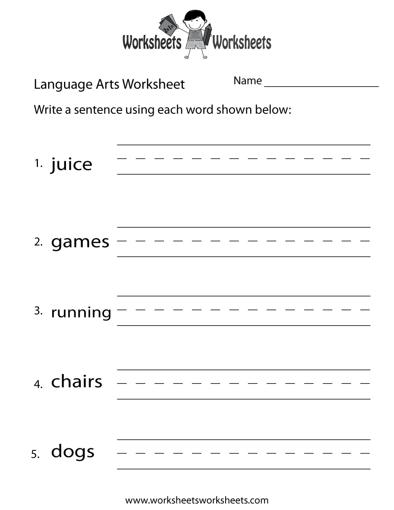English Language Arts Worksheet