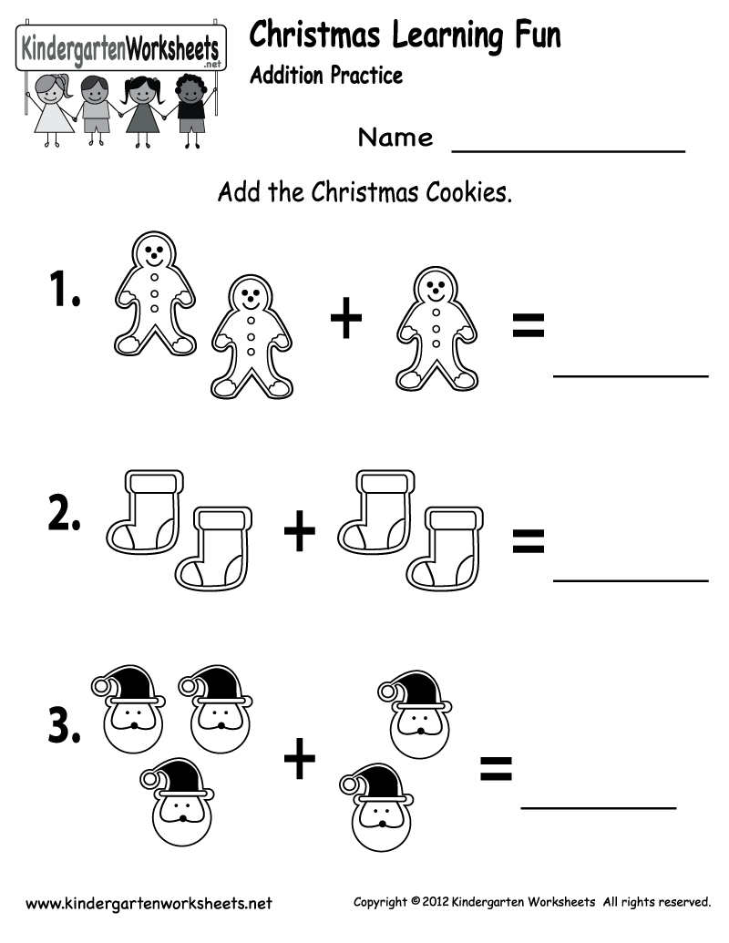 Free Holiday Kindergarten Worksheets 193321