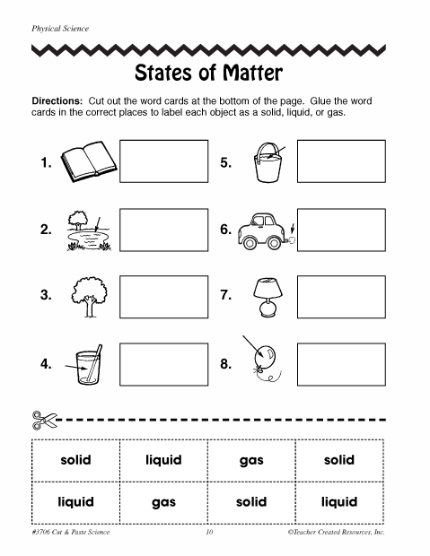Free Kindergarten Worksheets On Matter 662614