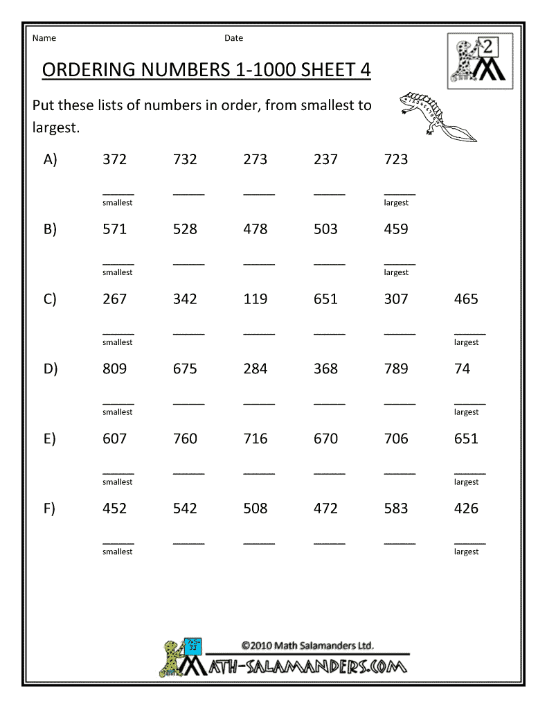 Free Worksheets Library