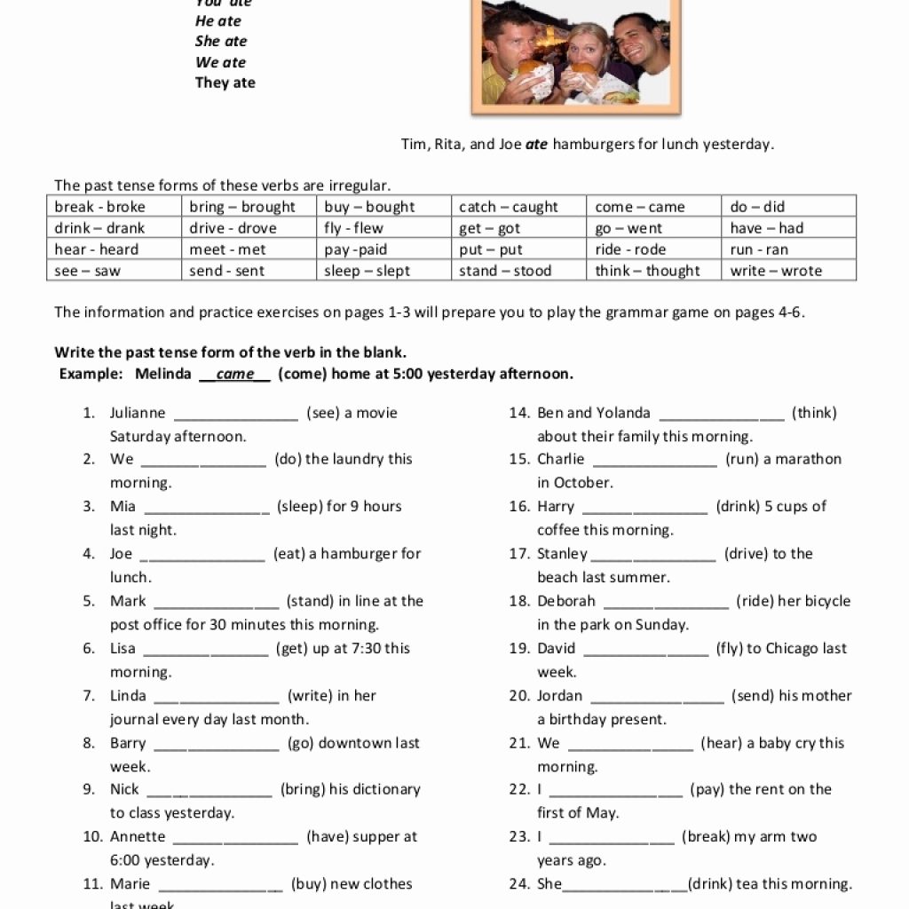 Future Tense Worksheets For Grade Gallery Worksheet Math Kids On