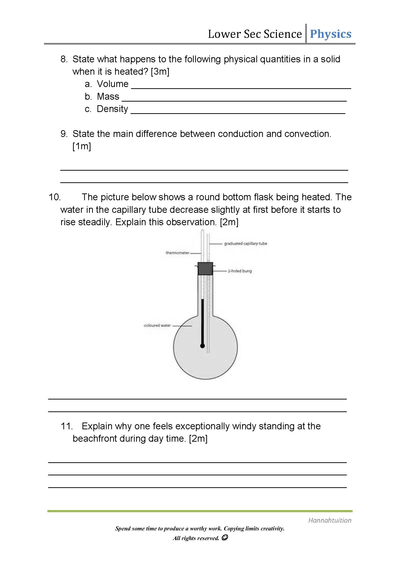 Heat Worksheet The Best Worksheets Image Collection