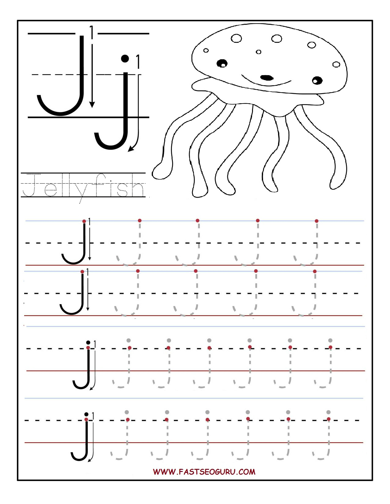 Ideas Of Letter J Worksheets Kindergarten Printable Letter J