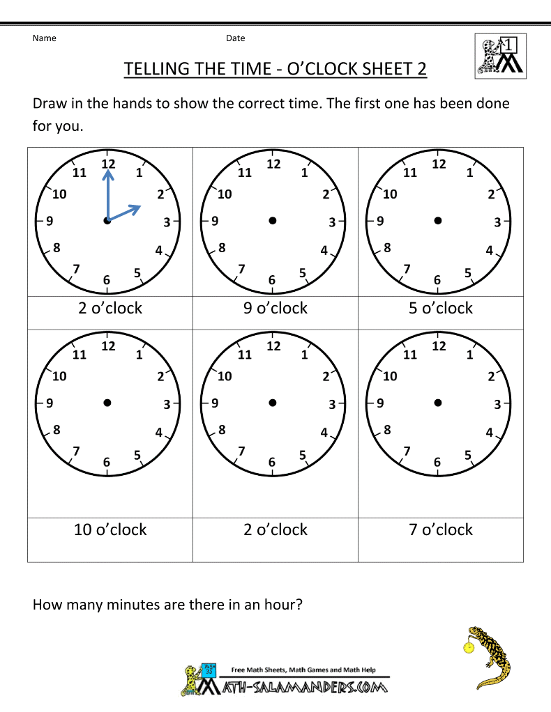 Kindergarten  Clock Worksheet For Kindergarten Worksheets Telling