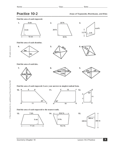 Kites And Trapezoids Worksheets The Best Worksheets Image